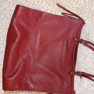 Vince Camuto Beautiful Deep Red Leather Laptop Bag or Tote